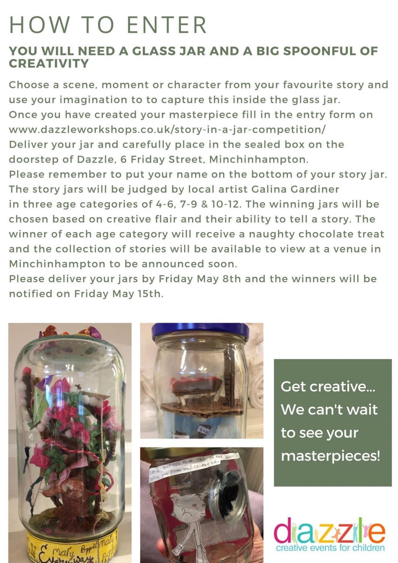 Story in a Jar Competition Dazzle